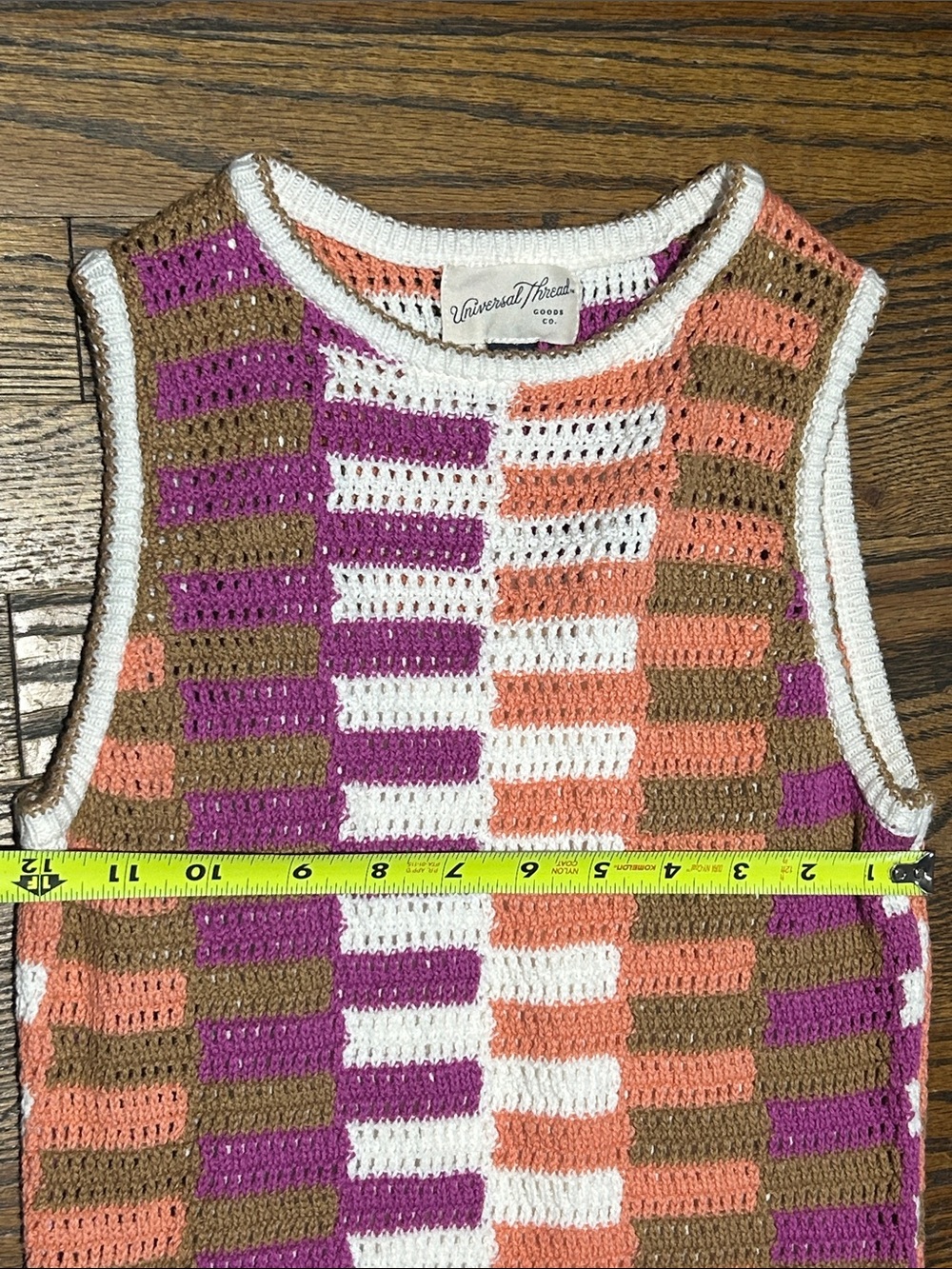 Sleeveless Crochet Maxi Dress in Pink, Peach, White and Brown - Picture 6 of 11
